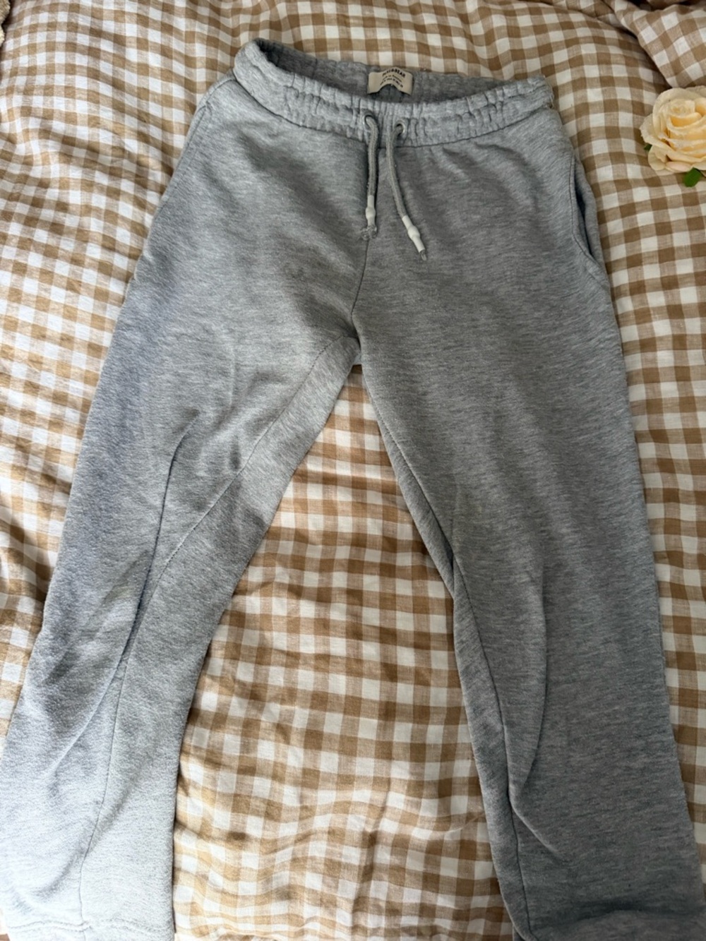Pull&Bear Light Gray Kids Sweatpants with Drawstring